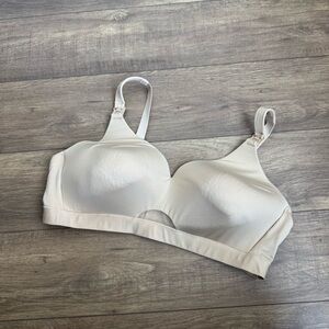 NWOT Cacique Cream Wireless Lightly Lined Full Coverage Maternity Bra Size 44C